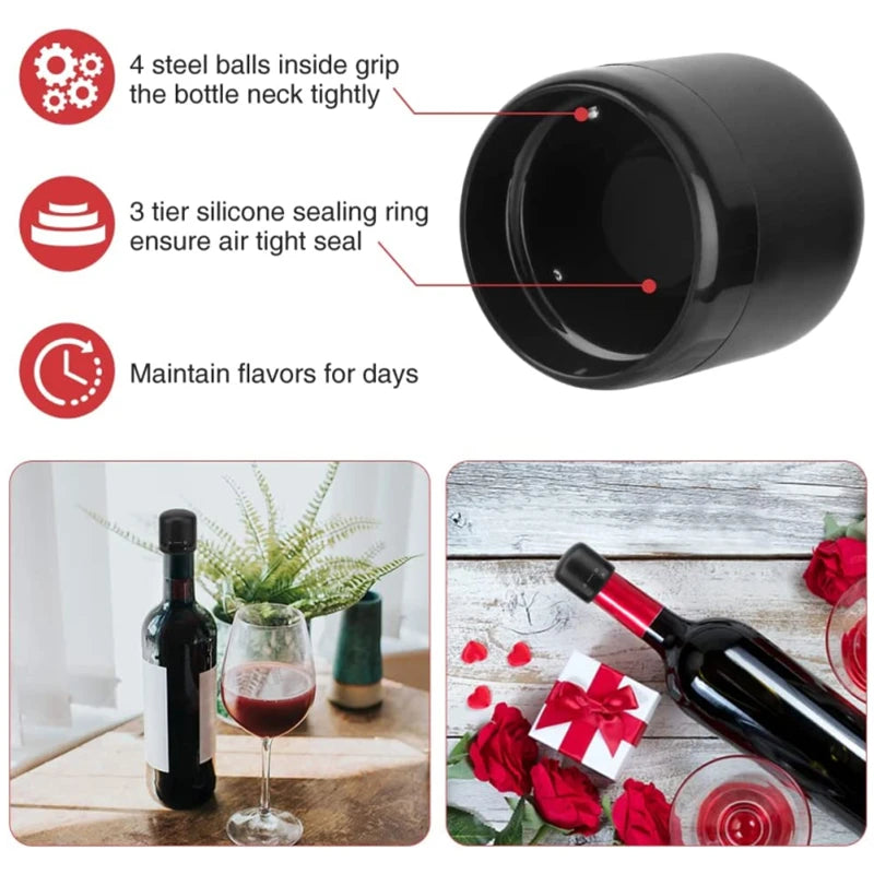 🍾Vacuum Red Wine Bottle Cap Stopper