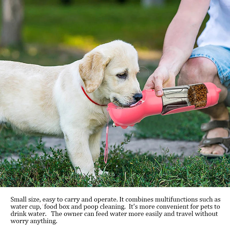 Portable Cat And Dog Water Bottle And Feeder