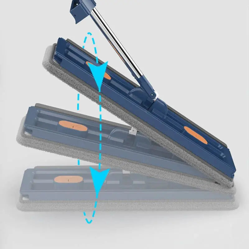 New style large flat Mop 360°Rotating, Self-contained Dewatering, Scraper, Deep Cleaning