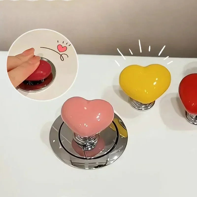 Toilet Presser Heart Shape Handle