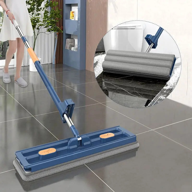 New style large flat Mop 360°Rotating, Self-contained Dewatering, Scraper, Deep Cleaning